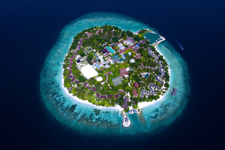 Aerial view of Bandos Maldives resort