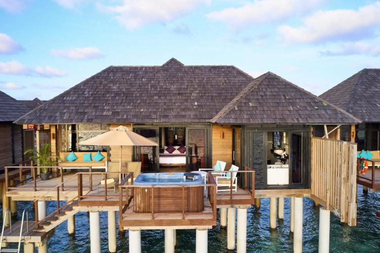 Over water villa at Sun Siyam Iru Fushi