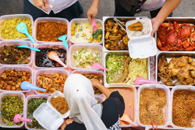 Halal street food in Malaysia