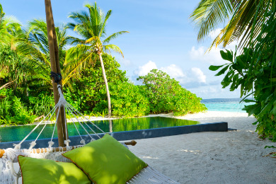 Hammock in Maldives beach