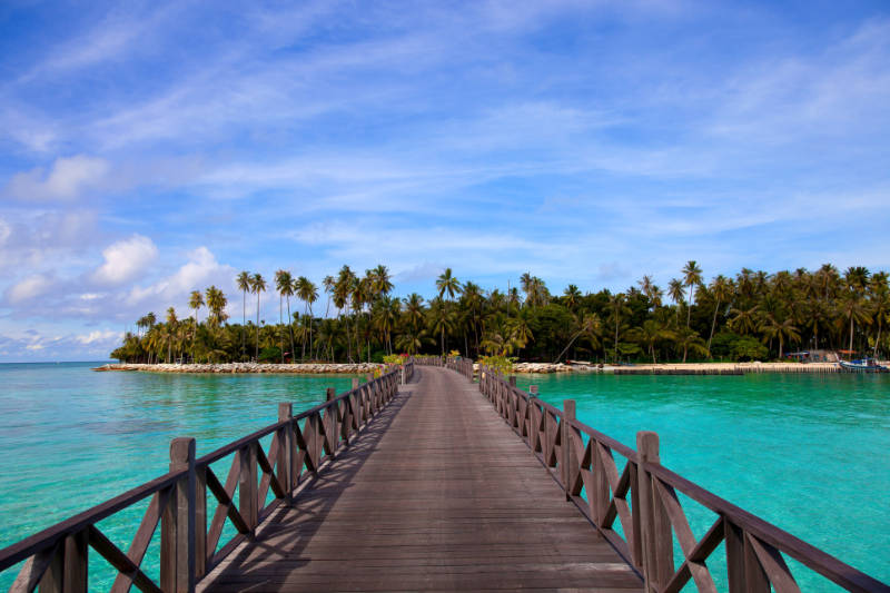 Jetty on Mabul island, Sipadan