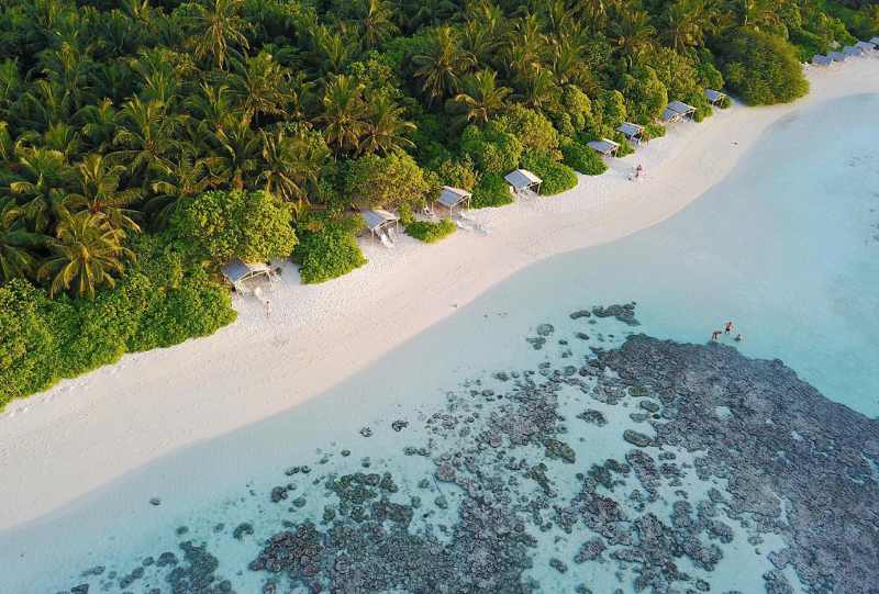 Aerial shot of Plumeria Maldives