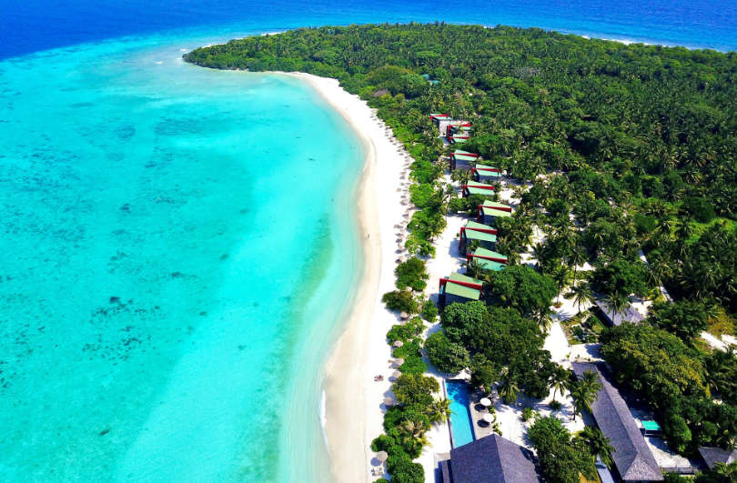 View of Barefoot Eco Hotel beach