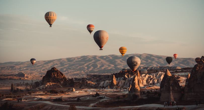 Hot air balloons in Cappadocia, Turkey