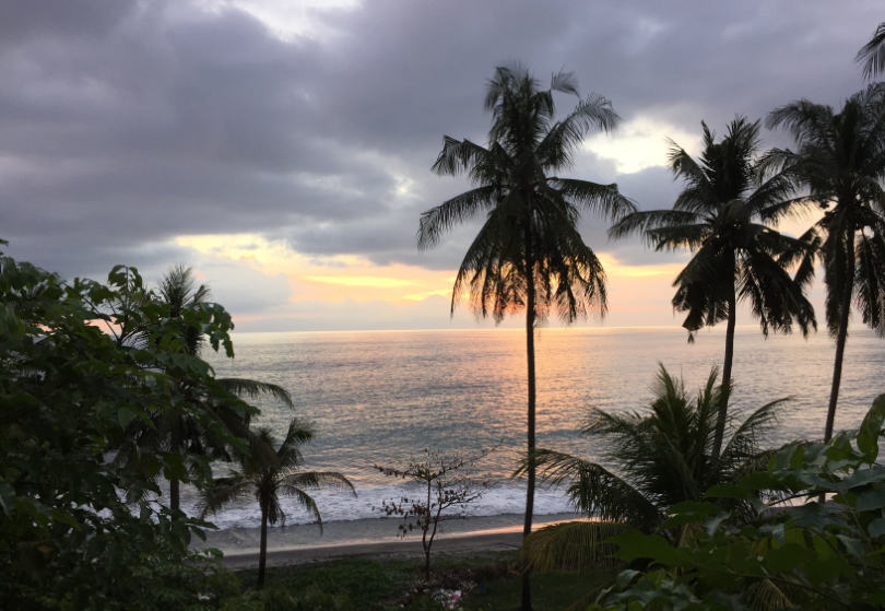 Sunset at a beach in Lombok