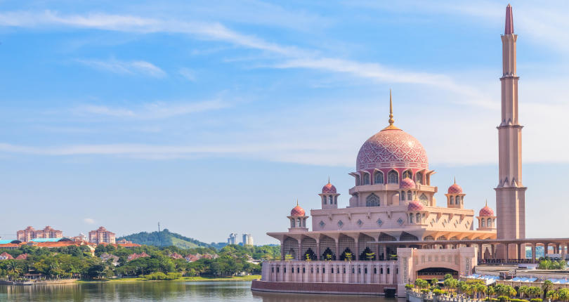 View of Putra Mosque in Putrajaya