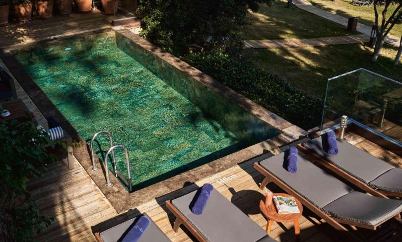 Private pool view at Villa Pirvé