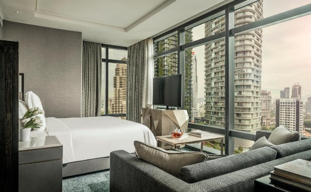 king room with city view at Four Seasons Kuala Lumpur