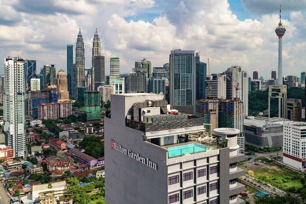 Rooftop view of Hilton Garden Inn Kuala Lumpur