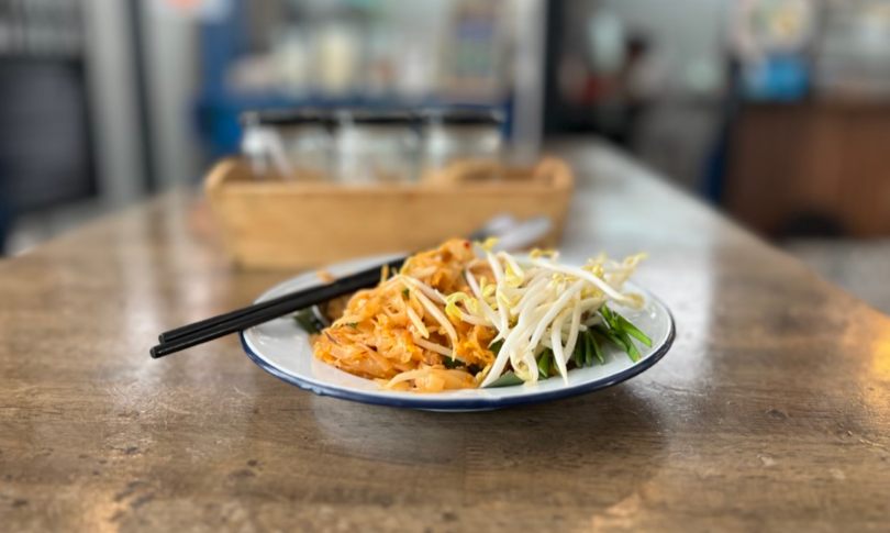 A plate of halal Pad Thai in Old Phuket Town