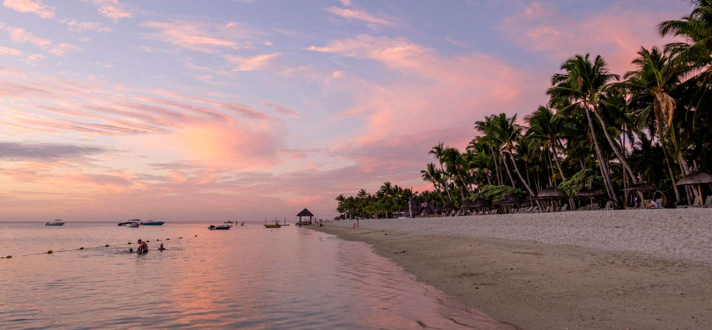 Beach sunset in Mauritius