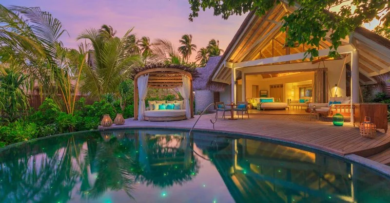 Private pool villa in the Maldives