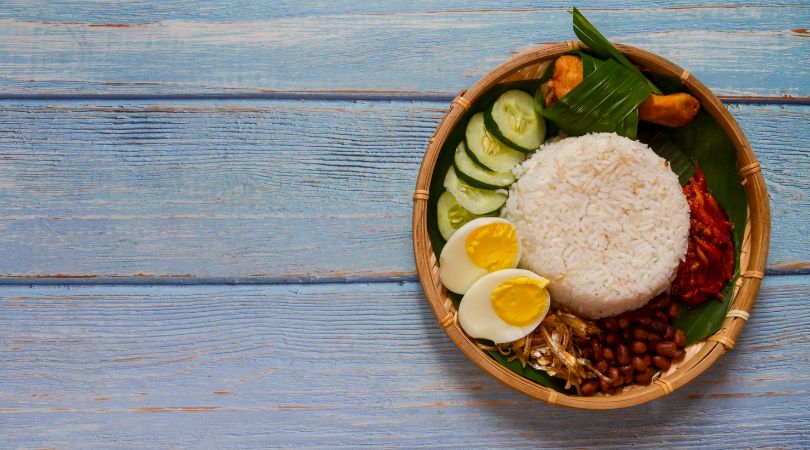 A plate of Nasi Lemak