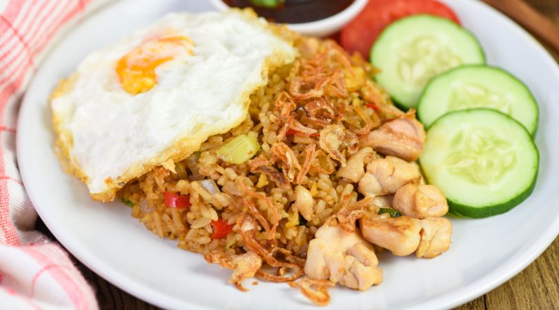 Plate of nasi goreng