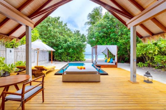 View of private pool in furaveri maldives