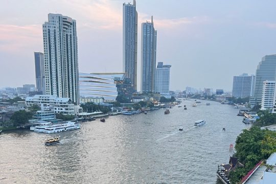 View of Chao Phraya River at sunset