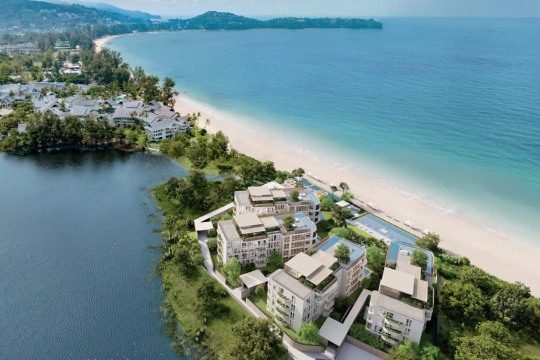 Beach aerial view of Banyan Tree Phuket