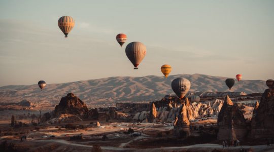 Hot air balloons in Cappadocia, Turkey