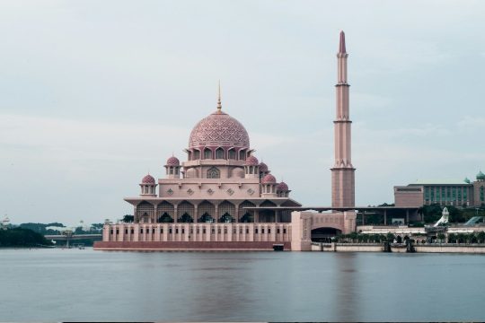 View of Putrajaya pink mosque in KL