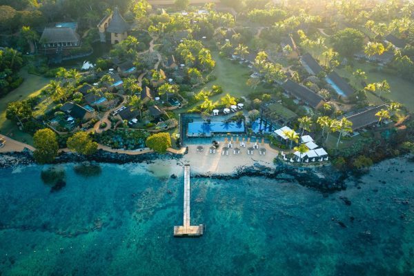 Aerial view of The Oberoi Beach Resort, Mauritius